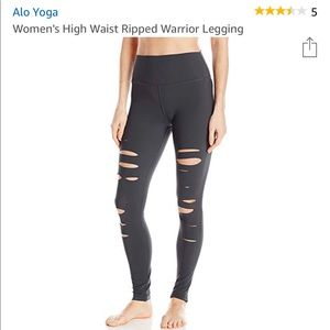 ALO Yoga High Waister Ripped Sz SMALL